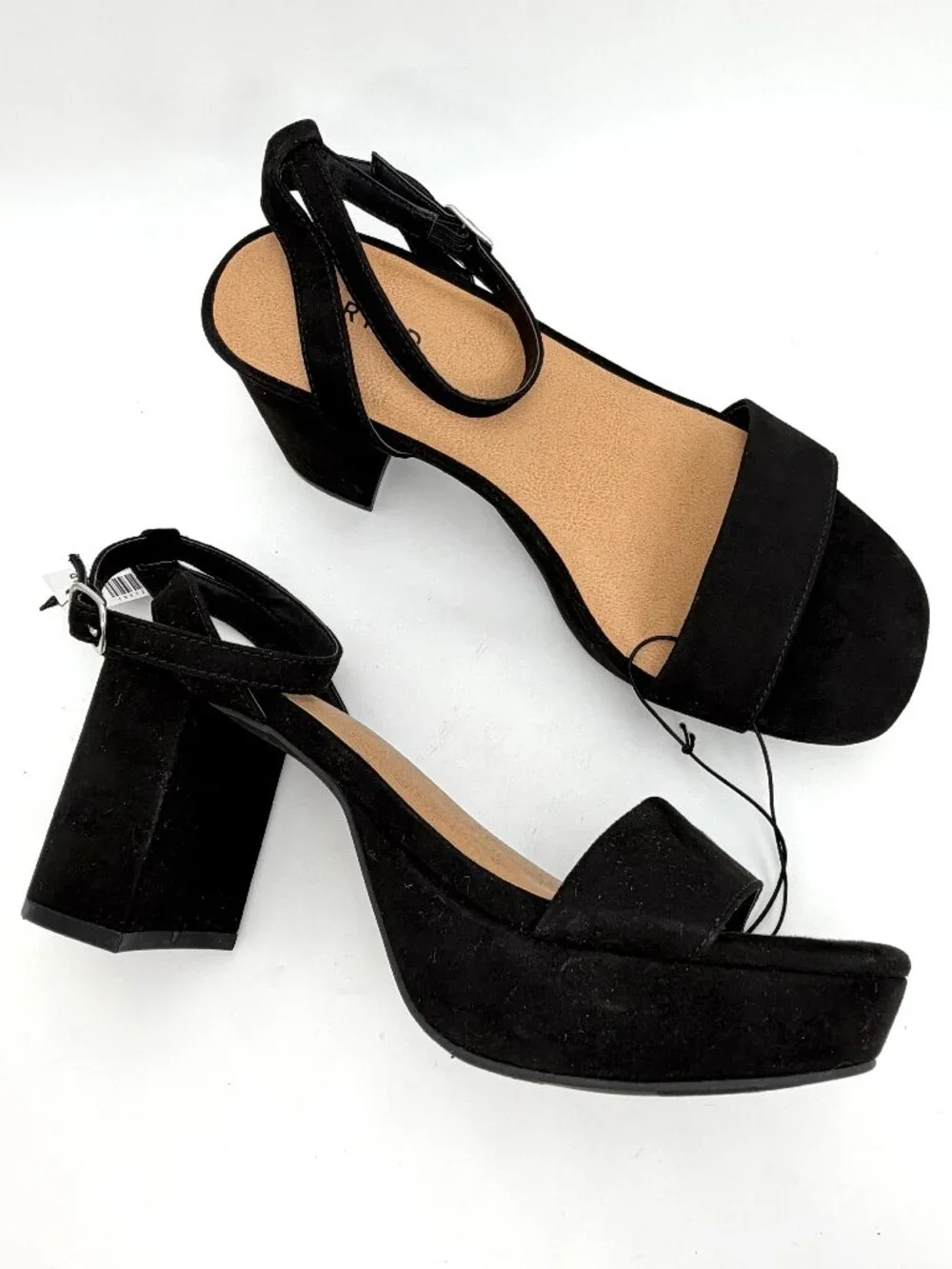 New Torrid Black Platform Block Heel Sandals - Size 8WW